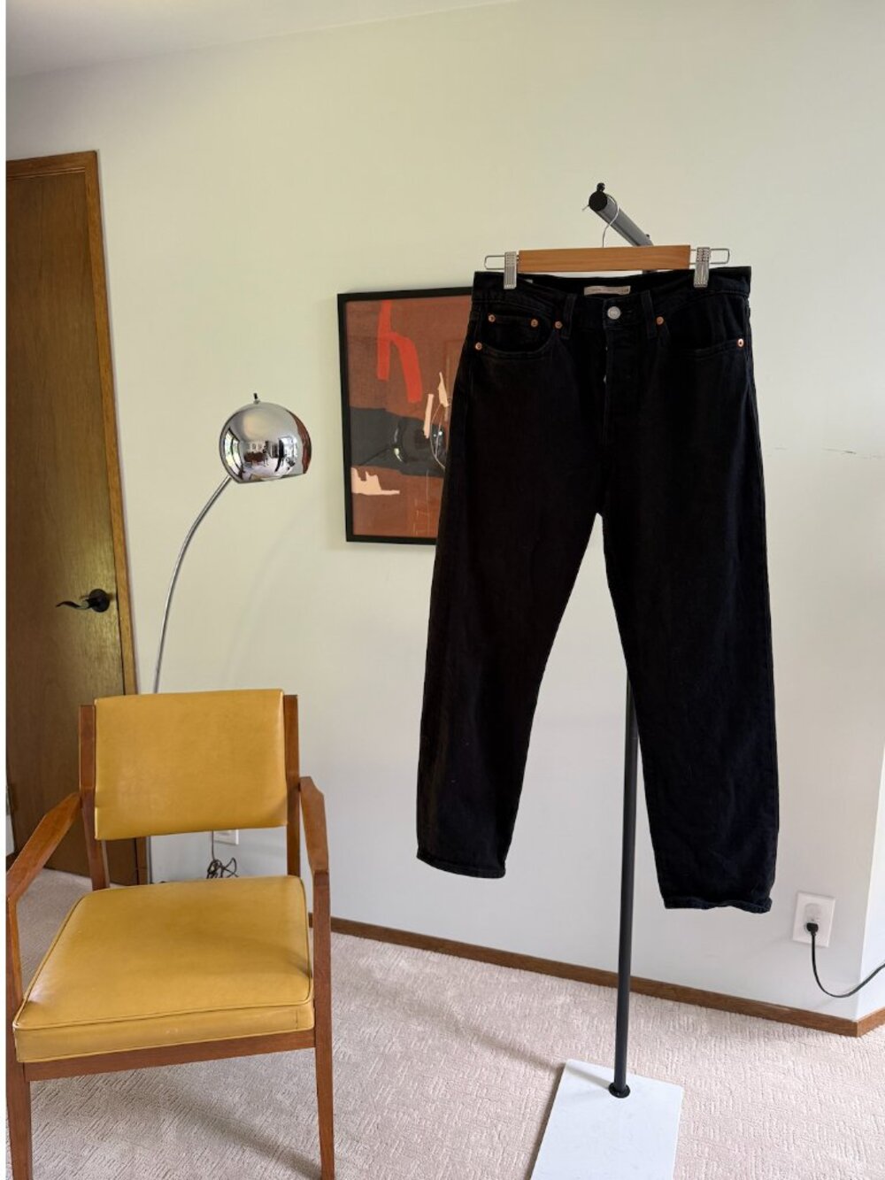 Levi's Black Wedgie Straight High Waisted Jeans Size 28